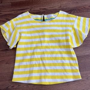 Anthropologie 9-h15- ruffle sleeve top xs